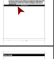 Formatting applied after a page break affects the previous page if there is no blank line.