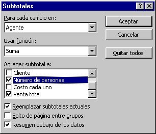 Diálogo: Subtotal - Agente