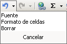 Boton: Deshacer con lista