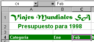 la celda C4 se escoge