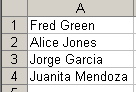 Celdas con nombres: antes del orden