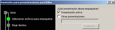Asistente para presentaciones portátiles: Eligir presentación