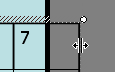 Pointer as Resize Horizontally at edge of table