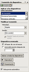 Panel: Transición de diapositiva