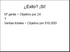 Diapositiva: éxito? Si!