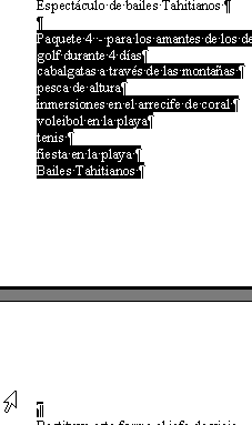Texto: Seleccione lista de paquete 4