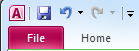 Quick Access Toolbar: Save, Undo, Redo (Access 2010)