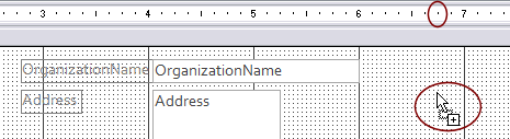 Form Design View: dragging phone and email fields to form