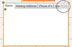 Tabs too wide for control > Navigation arrows appear (Access 2007)