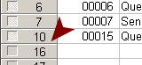 Microsoft Works: Hidden rows
