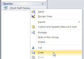 Right Click Menu: Copy