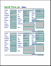 Print Preview: Clients-header form with white background