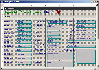 Form design View: Clients-print, gray background