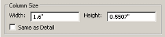 Same as Detail - No; Enter your own values for Width & Height
