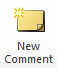 Button: New Comment (Excel 2010)