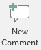 Button: New Comment (Excel 2013)