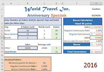 Bonus Calculator finished (Excel 2016)