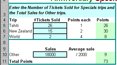 Points calculator