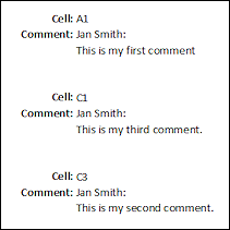 Print Preview: comments printed at end of sheet