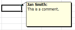 Comment - default characteristics