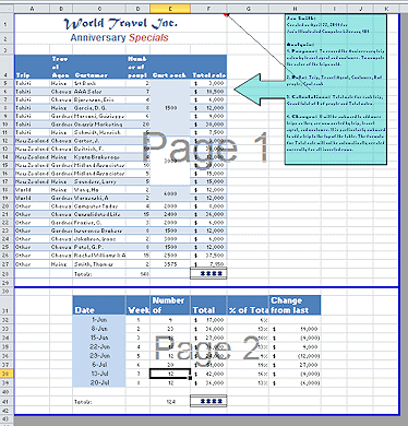 Page Break Preview: sheet Specials as 2 pages