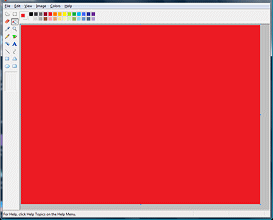 Paint in Vista: 800 x 600 red