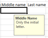 Sample-Input Message for data validation