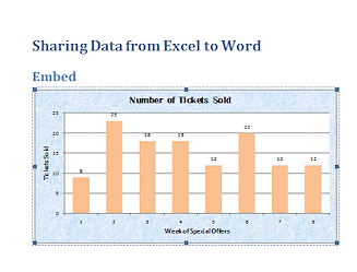Embedded object after edit to change color of data columns