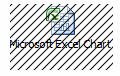Icon has diagonals when the object is open for editing in the original program.