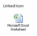 Excel data in Word document as a linked icon