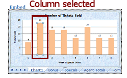 Tallest column selected