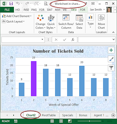 Worksheet that was embedded in Word is opened in Excel 