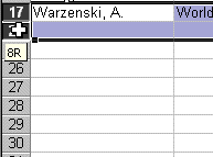 Dragging across hidden rows to select them