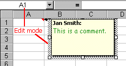 Comment in Edit mode