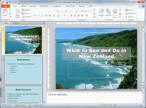 Title Slide after formatting Title placeholder