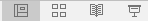 Status Bar: Views buttons (PowerPoint 2016)