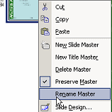 Menu: Rename master