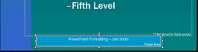 Slide Master footer centered again