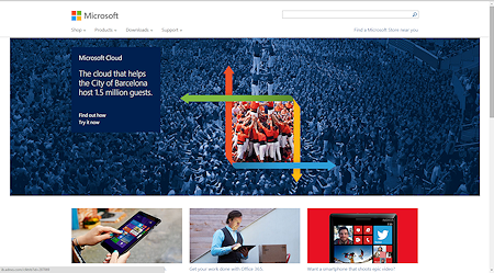 Microsoft site - in English