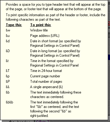 Printer codes