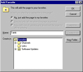 Dialog- Add Favorite - Tahiti