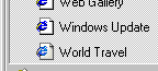 World Travel shortcut in Favorites pane