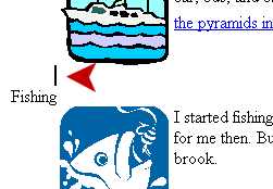 Text: extra paragraph above fish image
