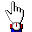 Pointer: animated wristwatch on arm