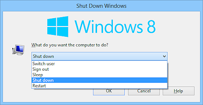 Dialog: Shut Down (Win8)