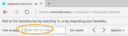 Find on this page (Edge)