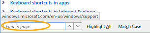 Find on this page (Firefox)