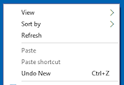 Menu with an unavailable command, which is in gray instead of black