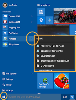 Cascading menus