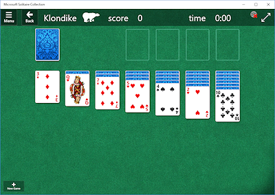 Klondike window (Win10)